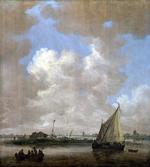 欧洲12-19世纪油画六_GOYEN, Jan van - A River Scene, with a Hut on an Island